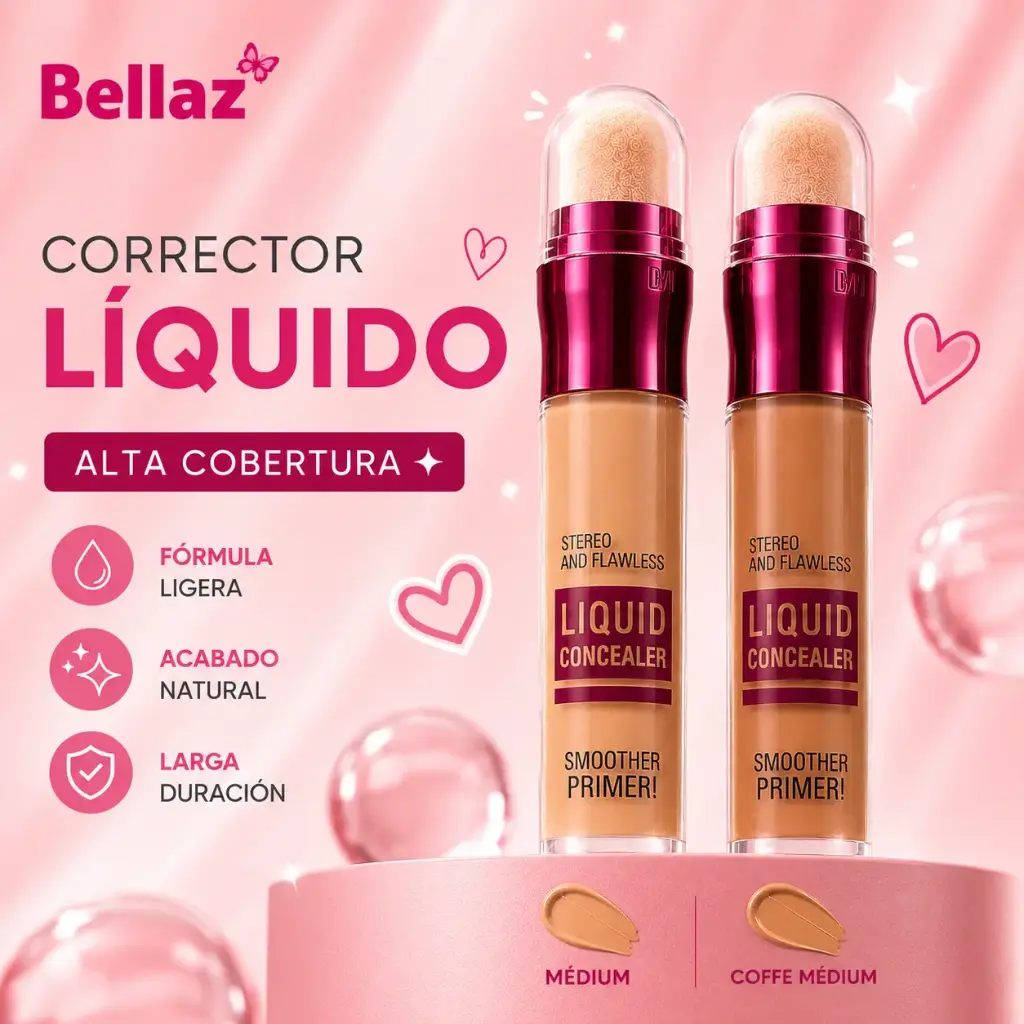 Corrector + esponja alta cobertura Cheri
