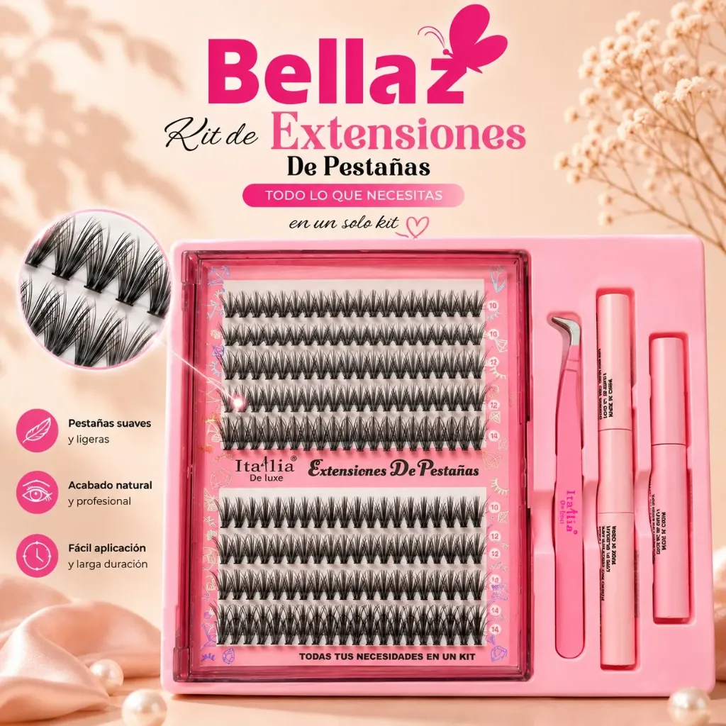 Kit Pestañas Extensión 20P + 30P Rosa 24- 149