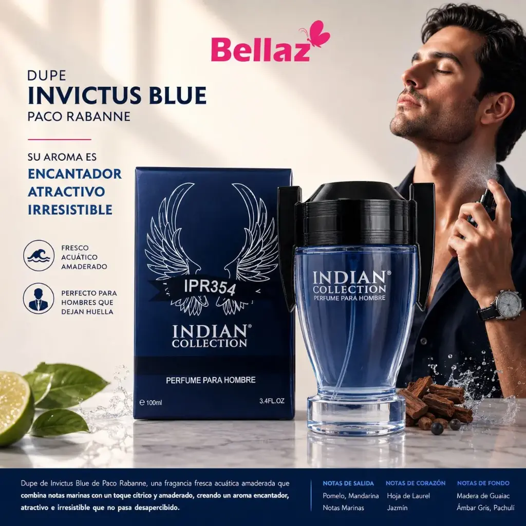 Perfume caballero Invictus Blue Paco Raban - Indian IPR354