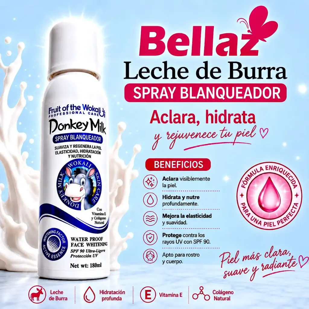 Spray Leche de burra Aclarante Wokali