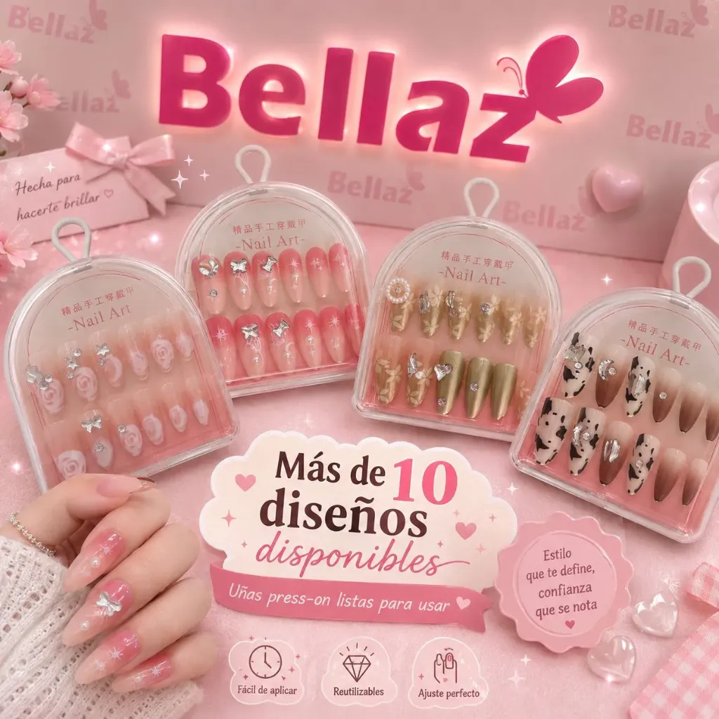 Uñas en estuche mix Art fashion