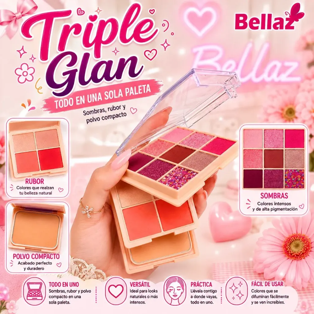 Paleta de Sombra Triple Glam JARUSA - AGS-160