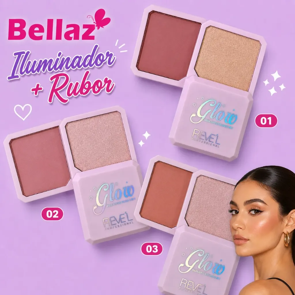Iluminador + rubor Glow LA-300