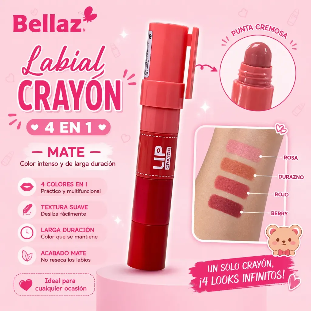Labial 4 en 1 nude barrra 601003