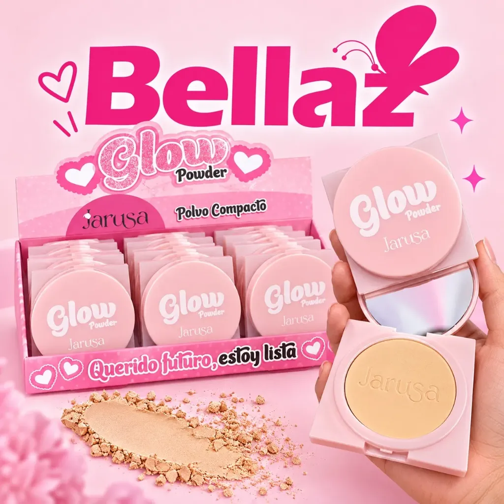 POLVO COMPACTO GLOW JARUSA AGC-120